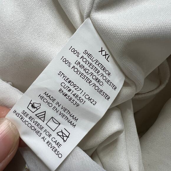 Speechless Ivory Metallic Gold Dot Mini Dress Size XXL - Picture 8 of 10